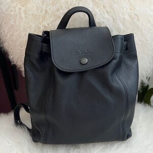 Drawstring Leather Backpack